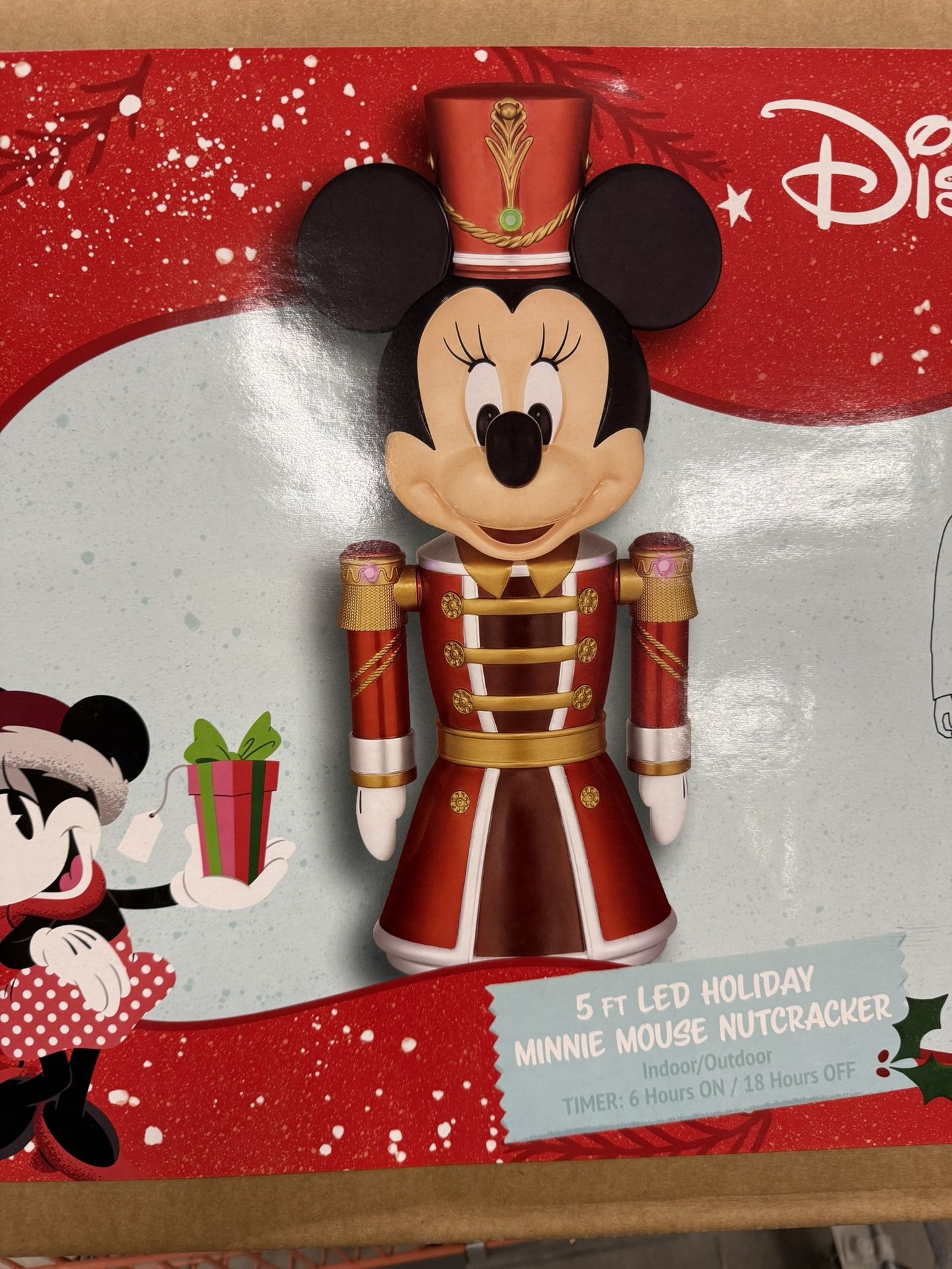 5 ft. LED Holiday Minnie Mouse Nutcracker Holiday Yard Decoration