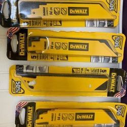 DEWALT 5-Pack Bi-Metal 6-in 14-TPI Wood Cutting Reciprocating Saw Blad