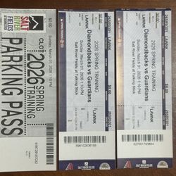 Spring Training Tickets + Parking - Diamondbacks vs. Guardians March 1, 2026, Salt River Fields 
