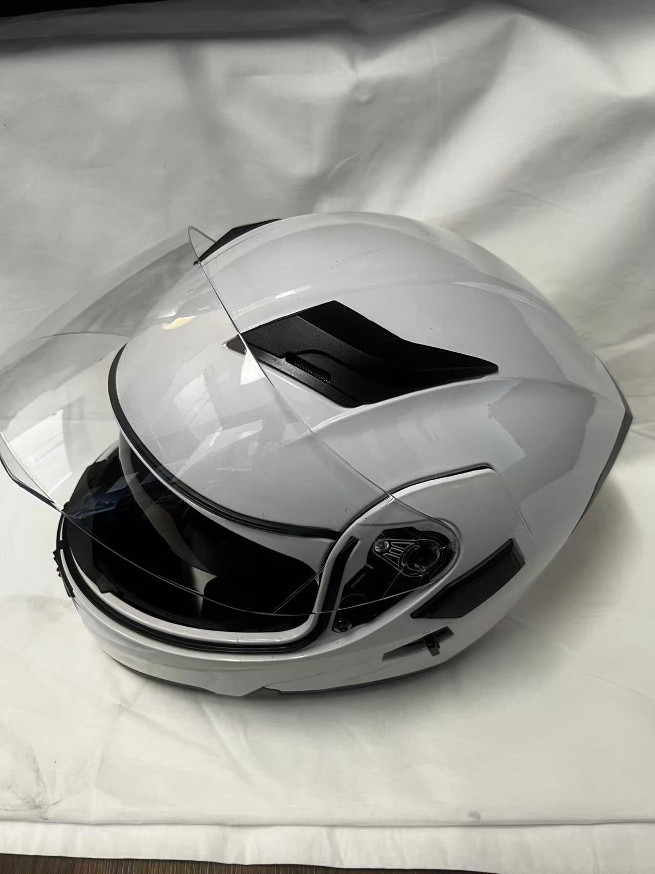 Helmet White Dual Visor Tinted Visor New