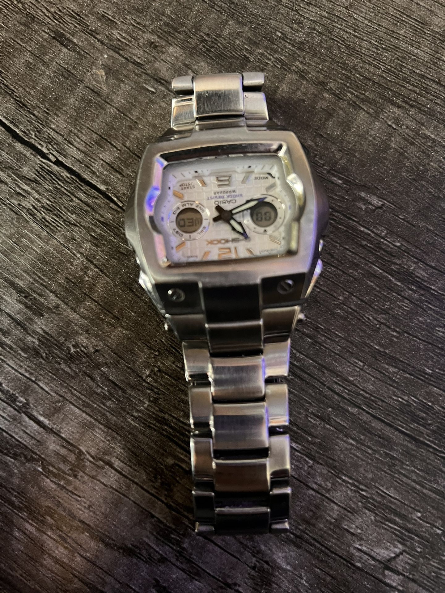 Casio vintage watch silver square 