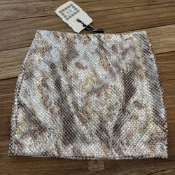 New Chelsea & Violet Snakeskin Print Skirt Size XS