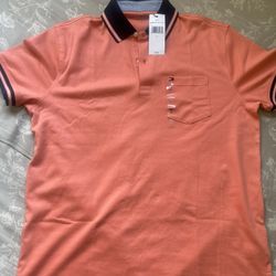 Orange Men’s Tommy Hilfiger Polo Shirt Size M