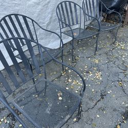 Rod iron patio chairs
