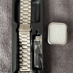 Fullmosa Metal Band Compatible with Apple Watch Bands 45mm 44mm 42mm 46mm 49mm 41mm 40mm 38mm, iWatch Band with Case for Apple Watch Series 11 10 9 8 