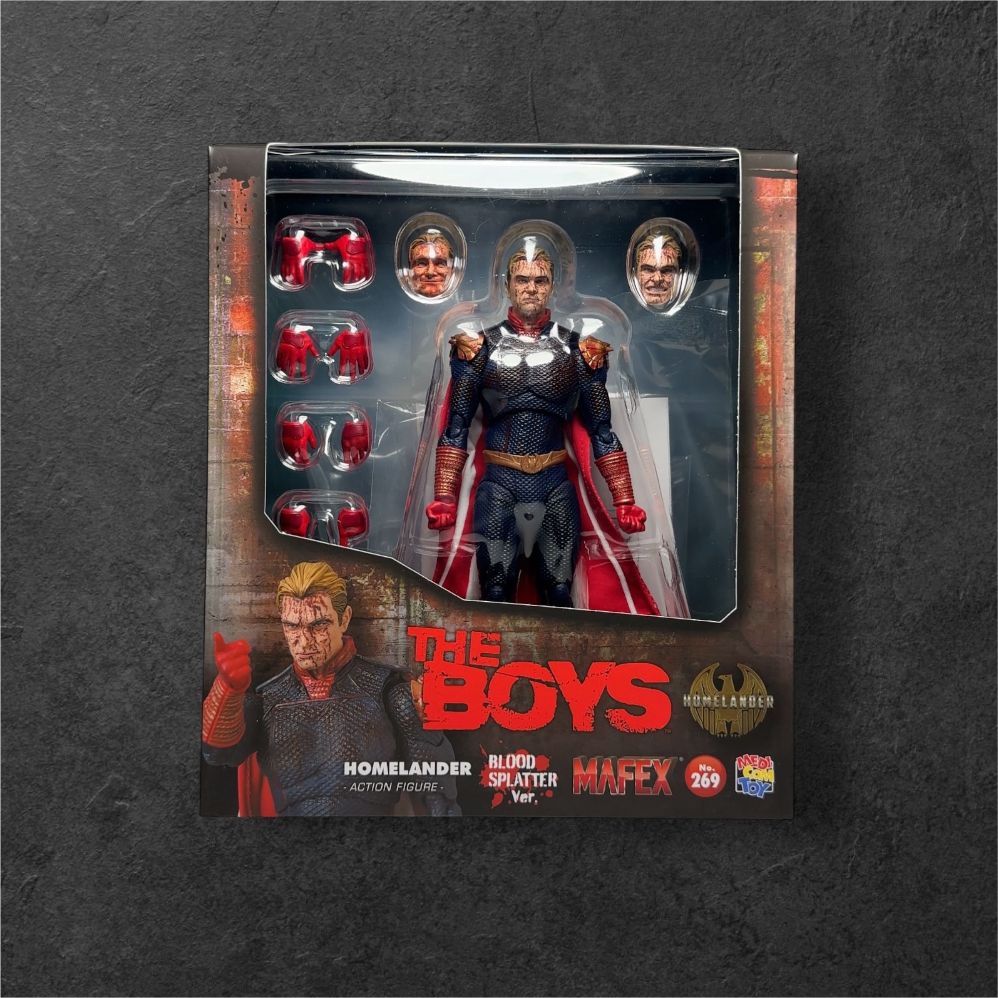 Mafex The Boys Homelander Blood Splatter Version