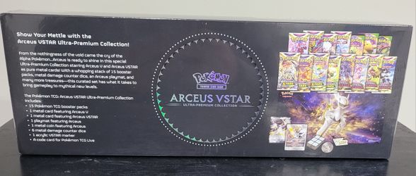 arceus v star pokemon card value POKÉMON 2022 Arceus VSTAR (ULTRA-PREMIUM COLLECTION-METAL) #123 PSA MI main image 1