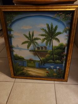Large Palm Tree Painting 