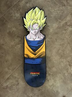 Rare Primitive Dragon Ball Z Super Saiyan Goku Skateboard Cruiser Deck