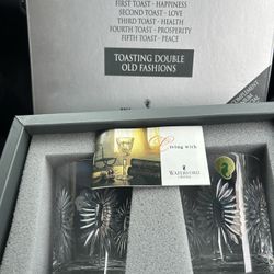 Waterford Crystal Millennium Collection Toasting Double Old Fashioned Glass Set