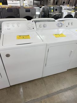 Whirlpool Top Load Washer and GE Dryer Set