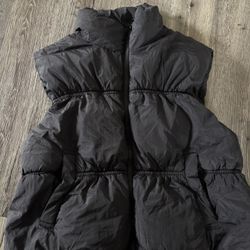 black puffer vest