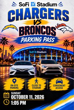 SoFi Stadium Parking Pass - Chargers vs. Broncos