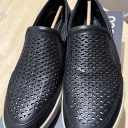 Ecco Mens Leather Slip-on