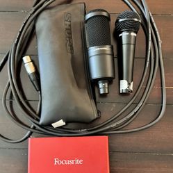 Scarlett Solo, Audio Technica 2020, Shure SM58