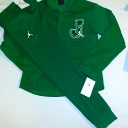 Jordan Boys Youth 2pc Button Down Jogger Set- Medium 