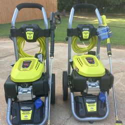 2 New 3100 Psi Pressure Washers