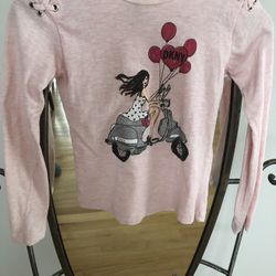 Girls DKNY Pink Shirt Size 8-10
