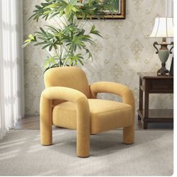 Mid-Century Modern Velvet Upholstered Accent Chair