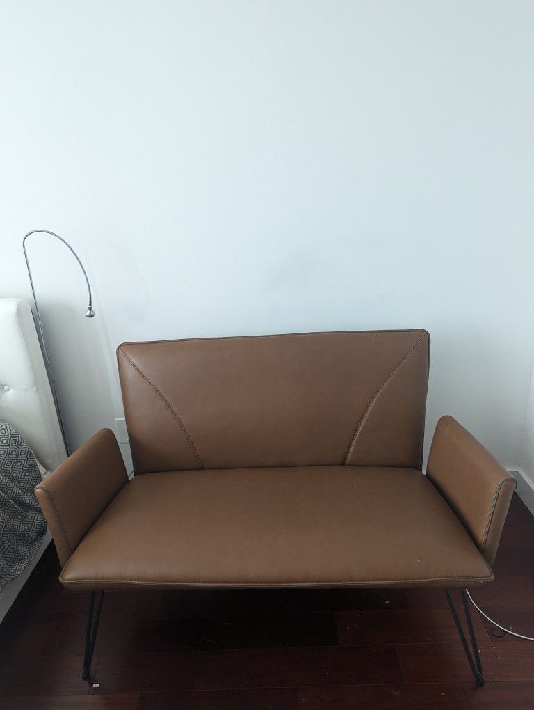 Leather Bench Loveseat