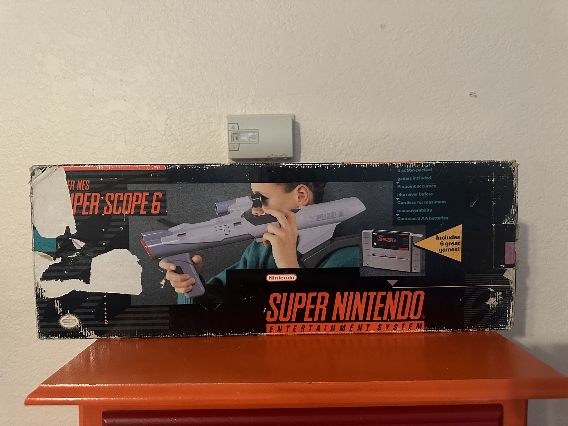 SNES Super Nintendo Super Scope 6 Complete In Box
