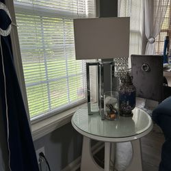 Solid White Art deco Side Tables