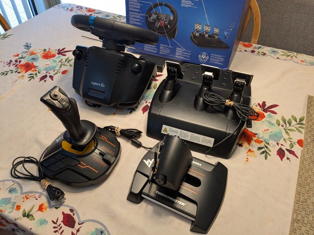 G29 Wheel Pedals And T16000m Hotas