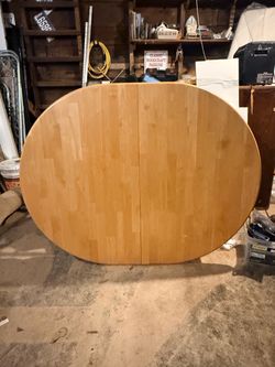 Large Oval Wood Dining Table with Chairs