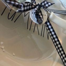 Rae Dunn "PUMPKIN" Pie Dish with SLICE Serving Spatula NEW HTF nwt Thanksgiving