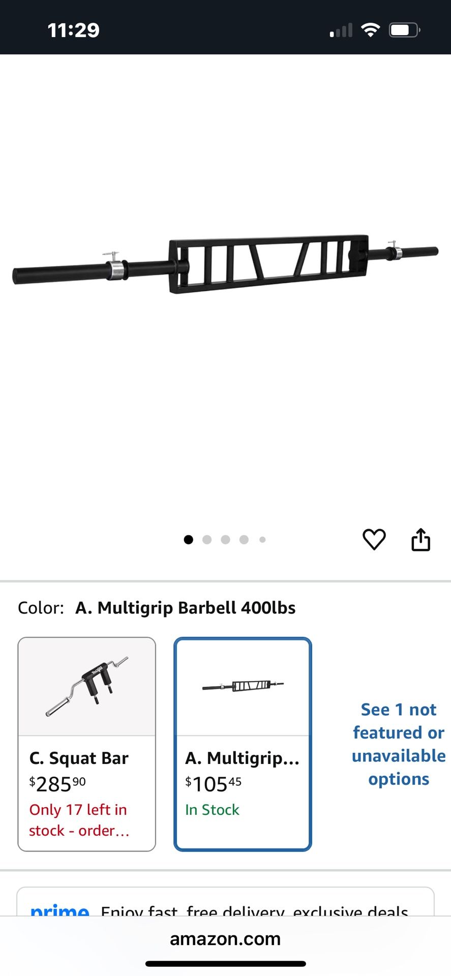 Multigrip Barbell Bar