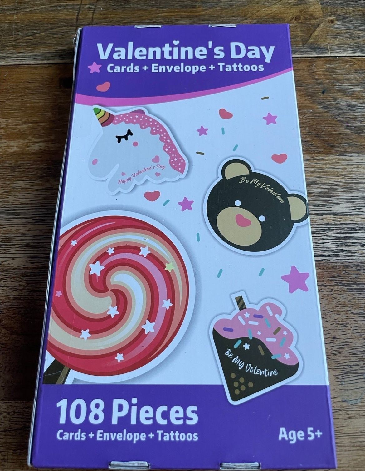 108 Valentines Day Cards + Tattoos for kids