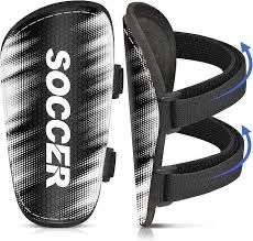  Black Soccer Shin Guards Youth Kids Lightweight Impact Protection