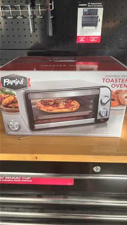 PARINI STAINLESS STEEL TOASTER OVER NEW NEVER OPENED ONLY 20 DOLLARS