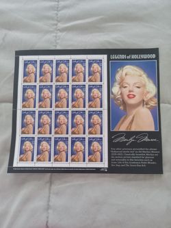 Marilyn Monroe Full Sheet 20 X 32 Cent "Legends of Hollywood" (Usps) 1995 Mint !