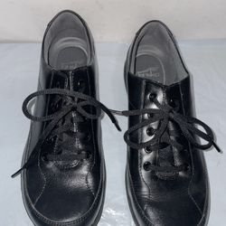 Dansko Shoes Women 8.5-9 EU 39 Emma Black Leather Slip Resistant 