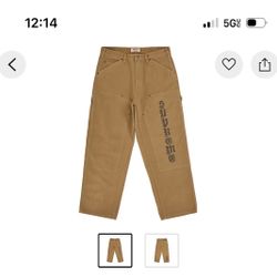 Supreme The Great China Wall Double Knee Painter Pant Brown :US 30