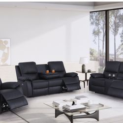 Premium Leather Power Recliner Sofas! Delivery Available 🚚