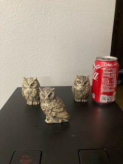 Set of 3 Owl Figurines for $6
