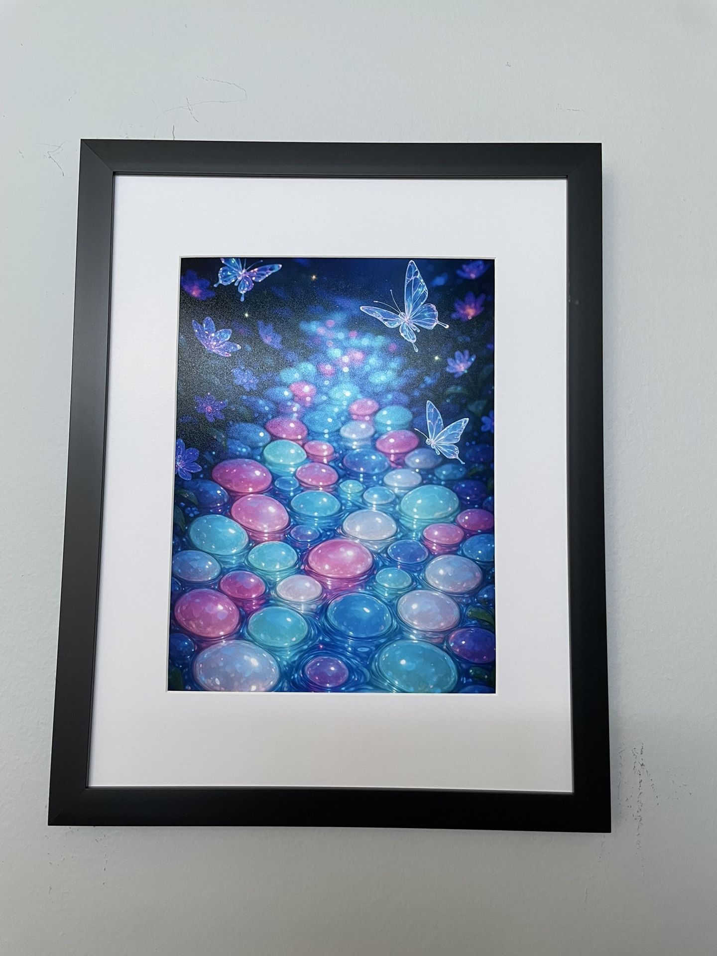 Enchanted Luminescent Garden - Framed Printed Art 