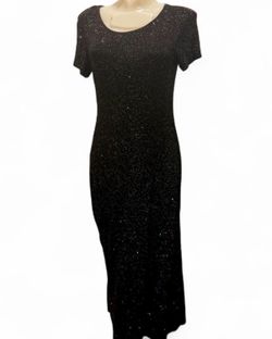 Molly Malloy Evening Petite Size 6 Black Sparkle Dress