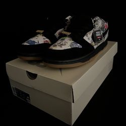 NIKE X SUPREME SB LOW DUNKS RAMMELLZEE / SIZE 9.5  / BRAND NEW / NWT / DEADSTOCK 