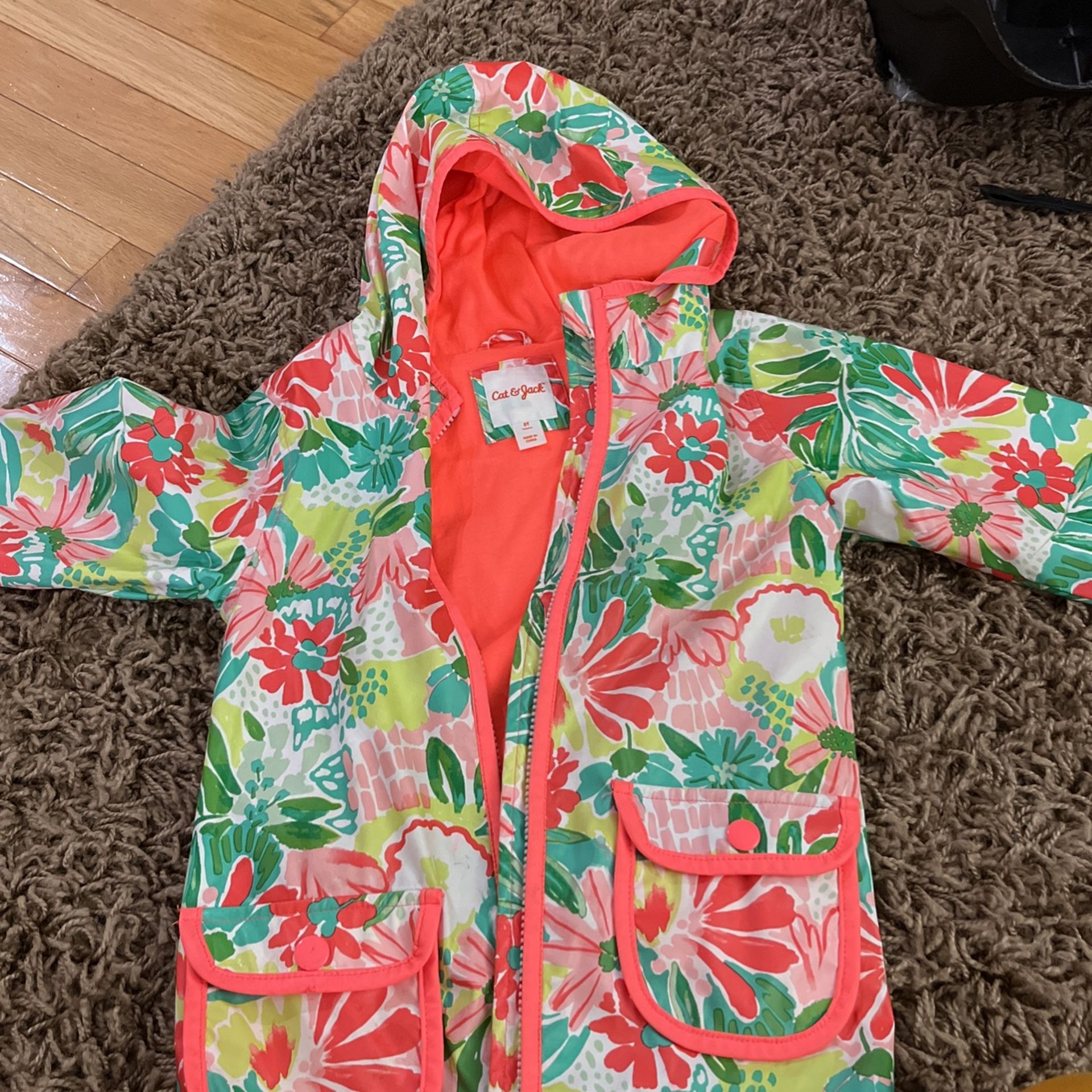 Girls Rain Jacket 5T Size