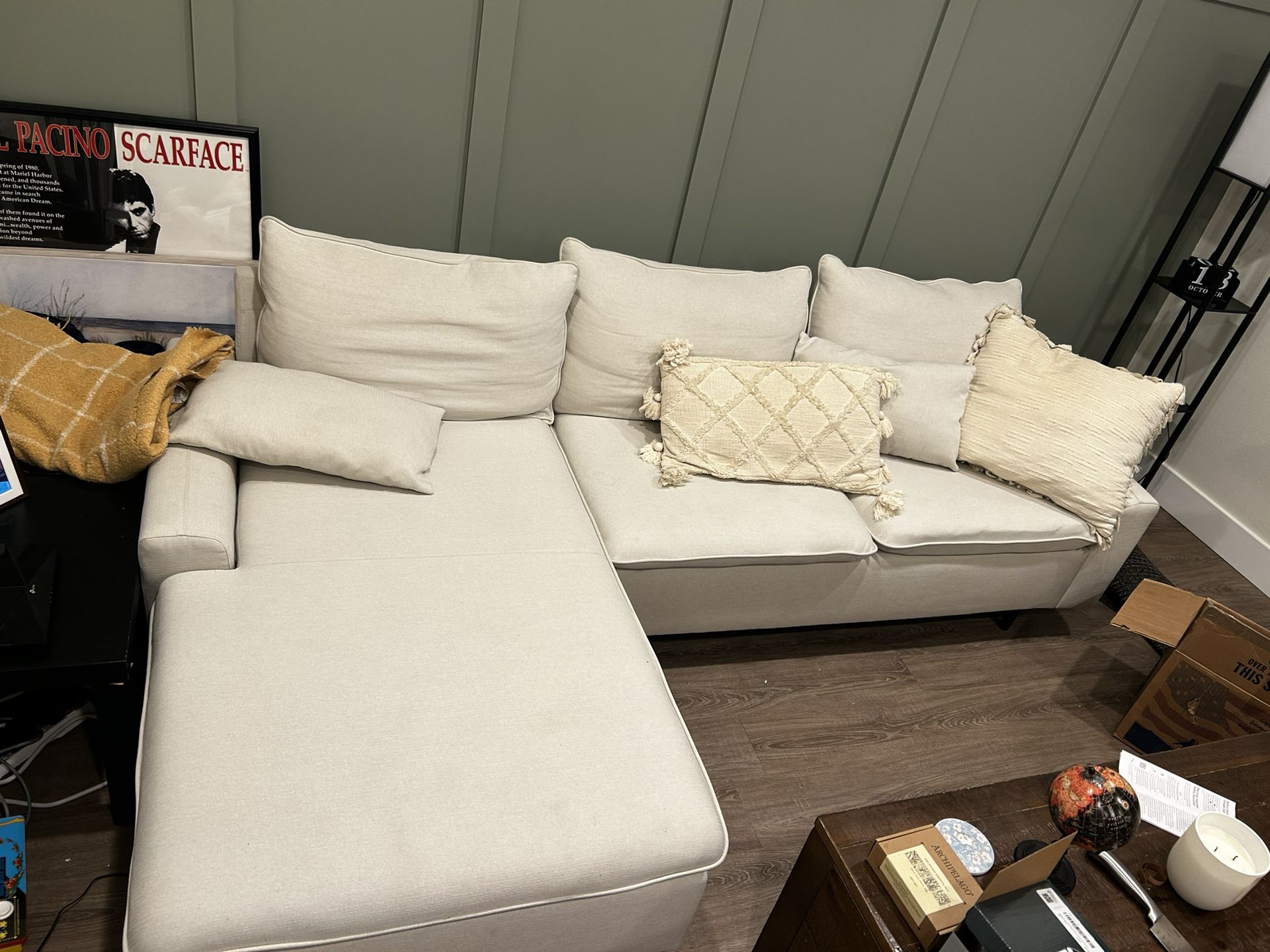 White/Beige couch