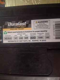 Duralast Gold Car Battery 120 brandnew!!!