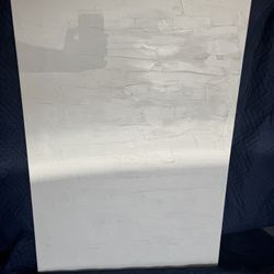 Large White Textured Art- Hand Made
