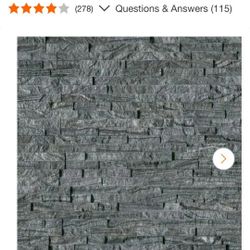 Glacial Black Ledger Panel 6 in. x 24 in. Splitface Marble Wall Tile (6 sq. ft. /case)