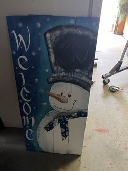 Snowman Dodger  Sign 