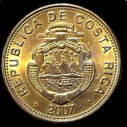 2007 Costa Rica 100 Colones Coin