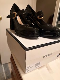Steve Madden Kylee Black Patent Heels Size 8.5