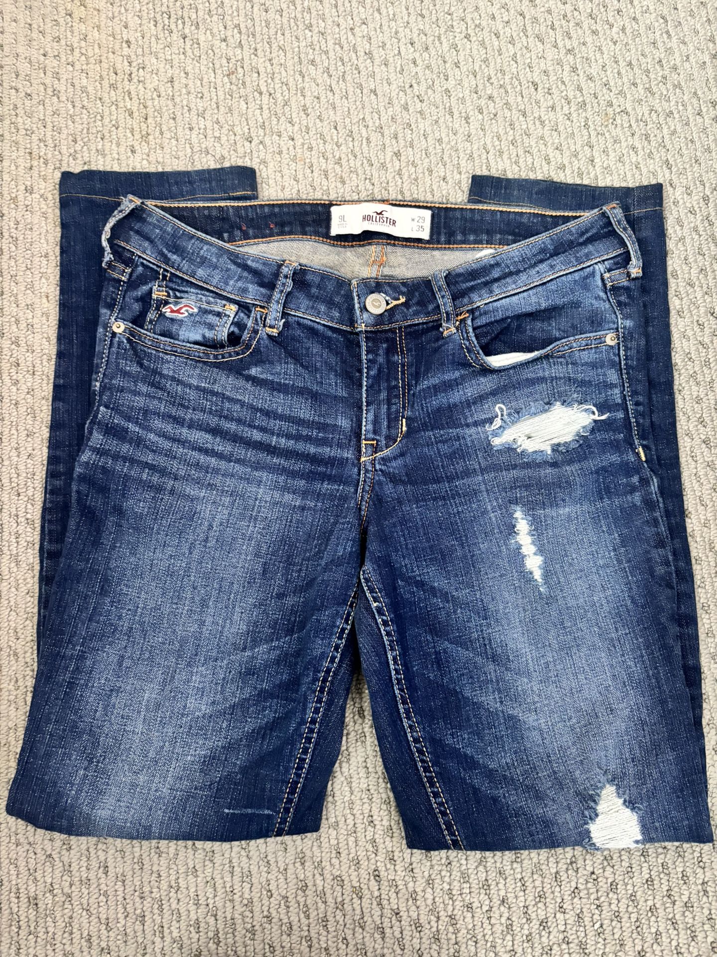 Blue Hollister Skinny Jeans
